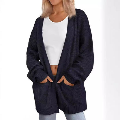 Cardigan tricot décontracté pour femmes avec coupe oversize et poches pratiques Chic und Stil