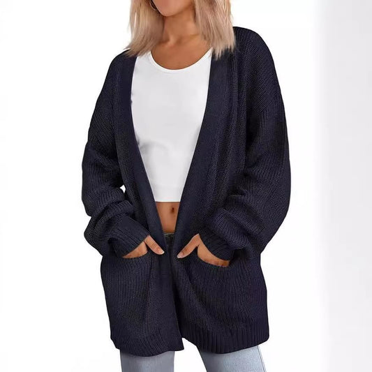 Cardigan tricot décontracté pour femmes avec coupe oversize et poches pratiques Chic und Stil