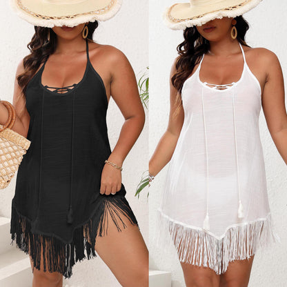 Robe de plage à halter boho pour femmes Chic und Stil