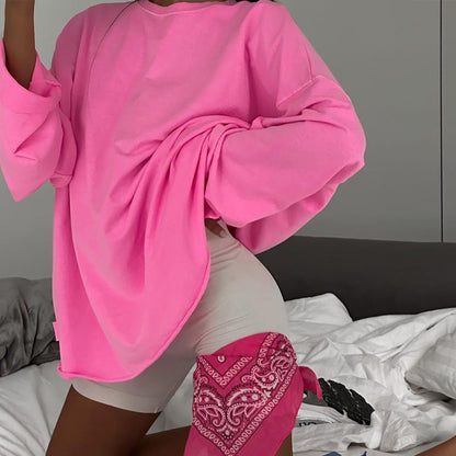 Chemise à manches longues décontractée et oversize pour femmes Chic und Stil