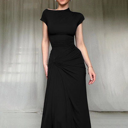 Dames Élégante Robe Maxi Volants Chic und Stil