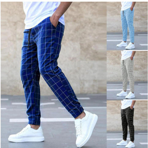 Chic and Style Casual Plaid Pants for Men