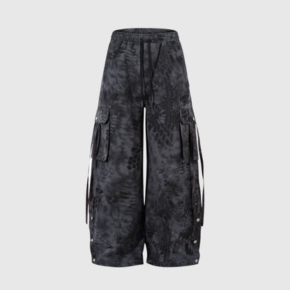 Chic and Stylish Women’s Baggy Pants with Casual Side Pockets and Floral Pattern