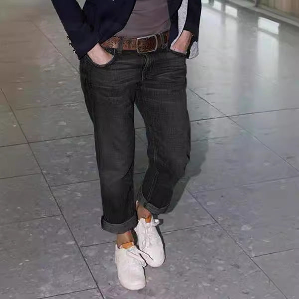 Jeans en Denim Déchiré Relaxed Fit Femmes Chic und Stil