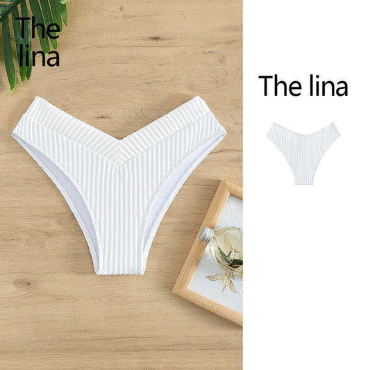 Ladies Ribbed High Waist Swimsuit Chic and Style