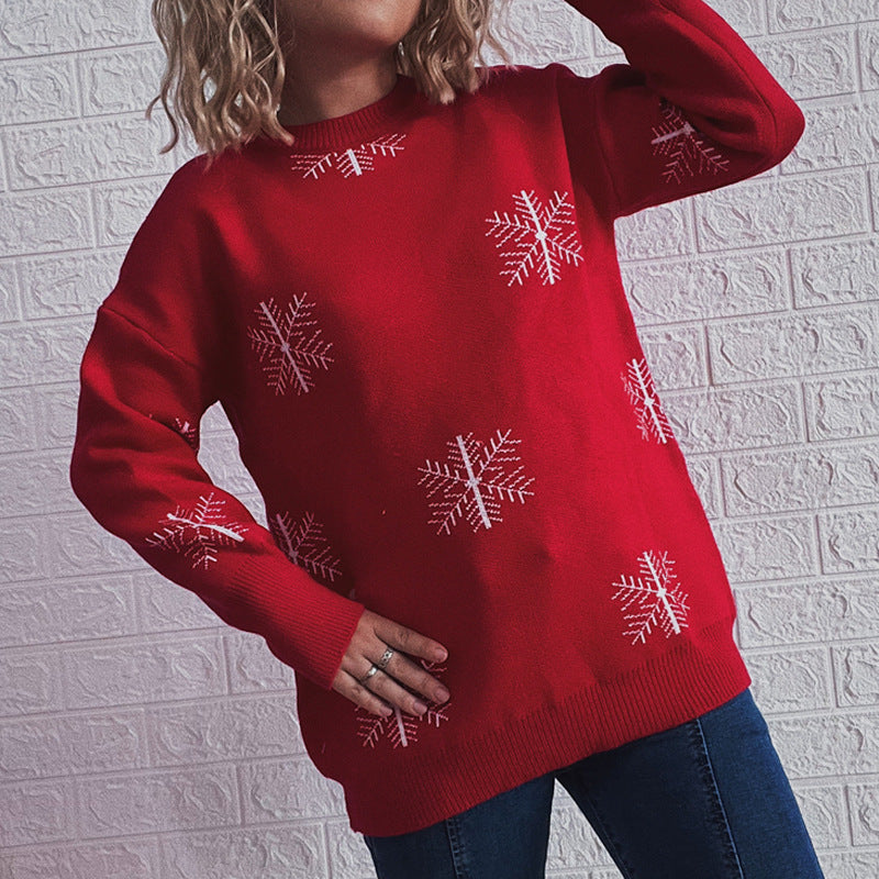 Pull femme festif avec motif de cloche joyeux et coupe décontractée Chic und Stil