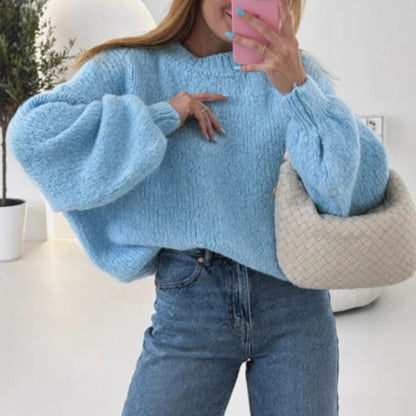 Pull femme douillet avec des manches volumineuses et un design texturé Chic und Stil