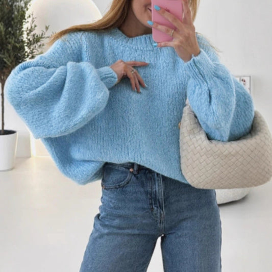 Pull femme douillet avec des manches volumineuses et un design texturé Chic und Stil