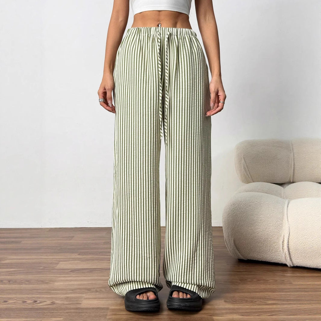 Woman Striped Pants Relaxed Fit Chic and Style