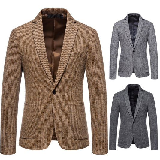 Blazer en maille élégant pour hommes avec design structuré et coupe slim Chic und Stil