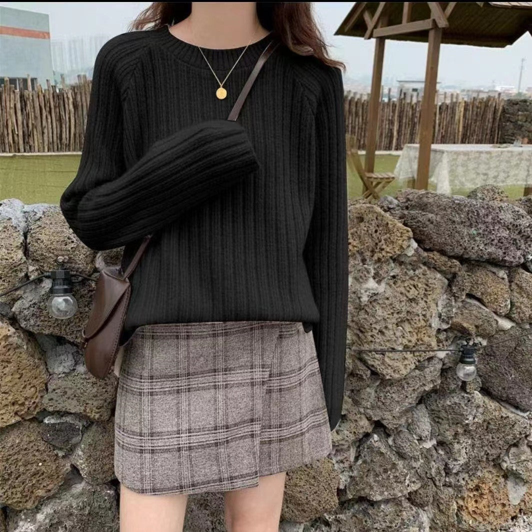 Pull en tricot confortable pour femmes avec une coupe ample et une structure en côtes Chic und Stil
