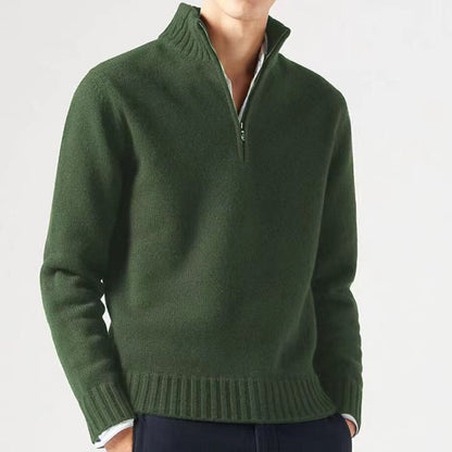 Pull homme avec col haut et fermeture éclair moderne Chic und Stil