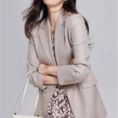 Blazer ajusté à simple boutonnage pour femmes Chic und Stil