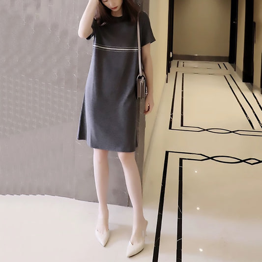 Robe décontractée minimaliste pour femmes avec panneau texturé Chic und Stil