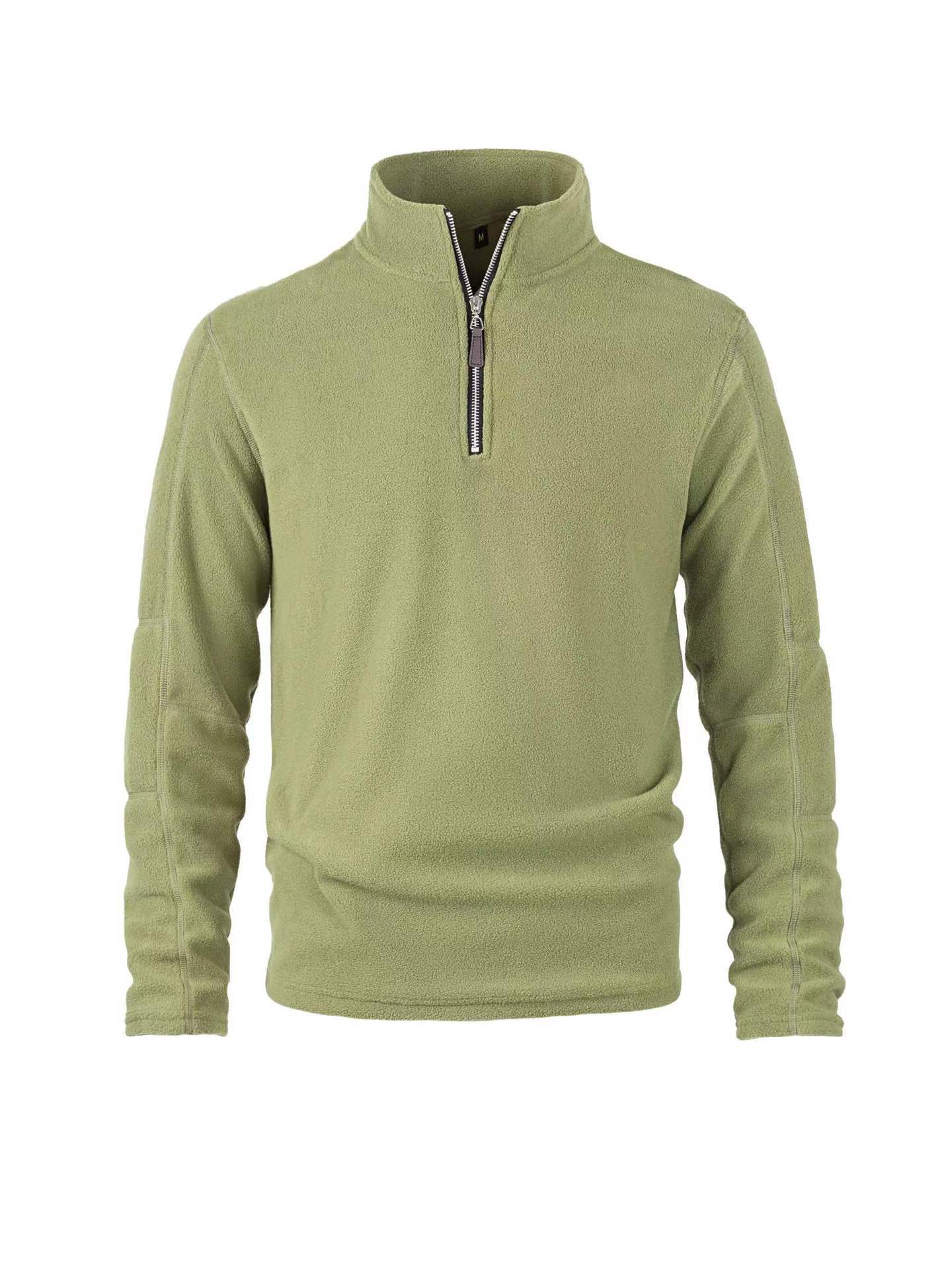 Fleece pullover for men with a high collar and practical zip details Chic and Style