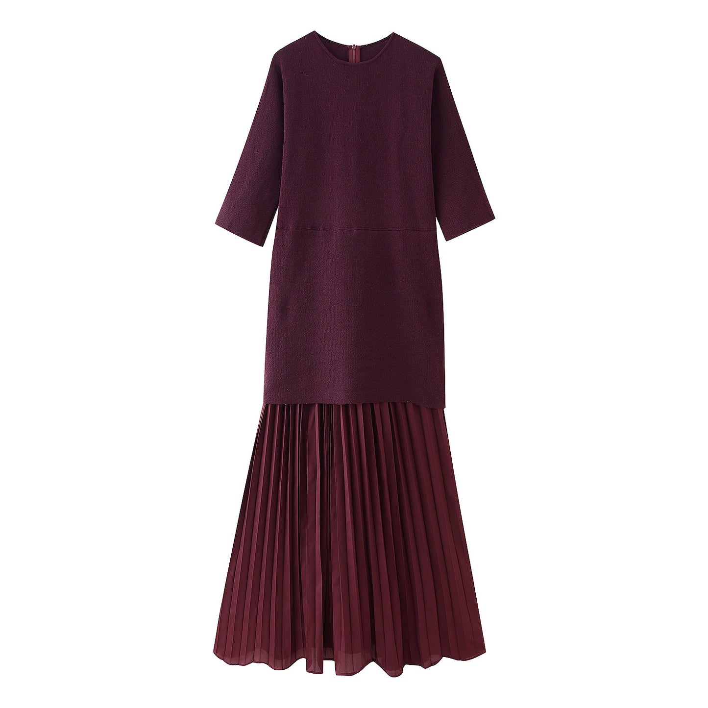 Robe maxi femme avec design plissé de haute qualité et coupe moderne Chic und Stil