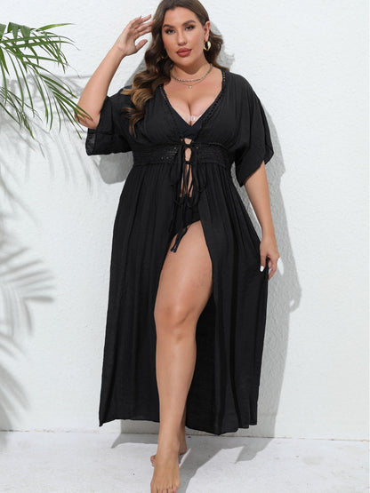 Femmes Robe de plage en tricot à dentelle élégante Chic und Stil