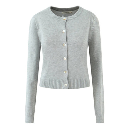 Dames cardigan durable avec fermeture à boutons et encolure ronde Chic und Stil