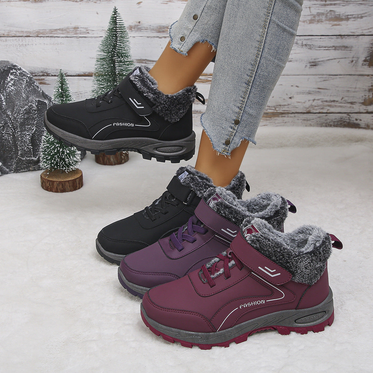 Bottes d'hiver pour femmes avec doublure chaude et semelle antidérapante Chic und Stil
