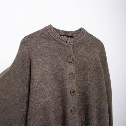 Dames Gilet court en tricot avec détails de boutons Chic und Stil