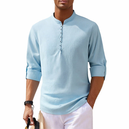 Chemise pour hommes avec des boutons modernes et des manches enroulées pratiques Chic und Stil