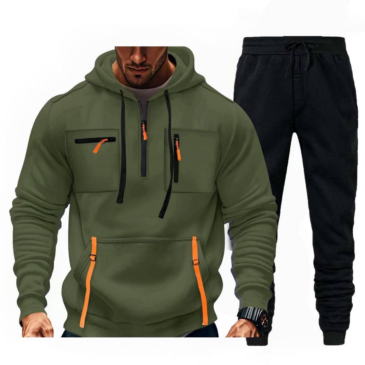 Men multifunctional hoodie and jogger pants Chic and Style