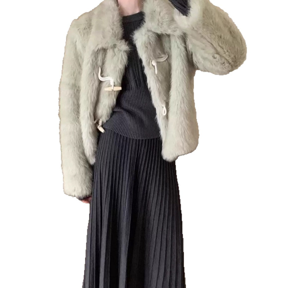 Robe en tricot élégante pour femmes avec des détails plissés Chic und Stil