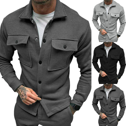 Veste de transition décontractée pour hommes avec poches pratiques et fermeture à boutons-pression Chic und Stil