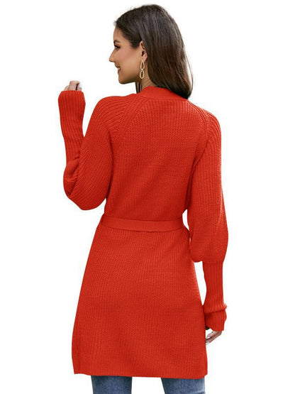 Dames élégant cardigan en gros tricot à mailles ouvertes Chic und Stil