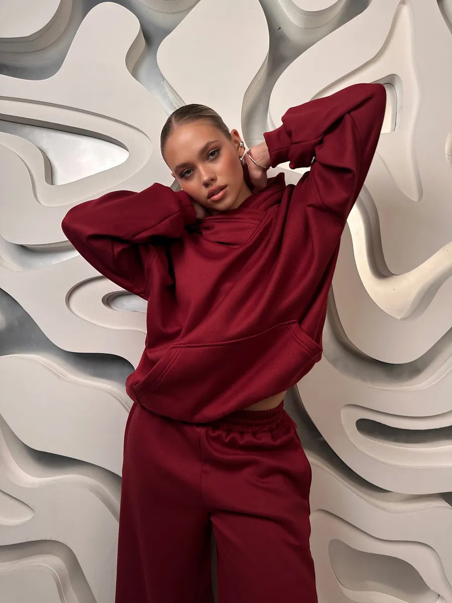 Chic and Style relaxed fit trendy women's hoodie set and loose pants