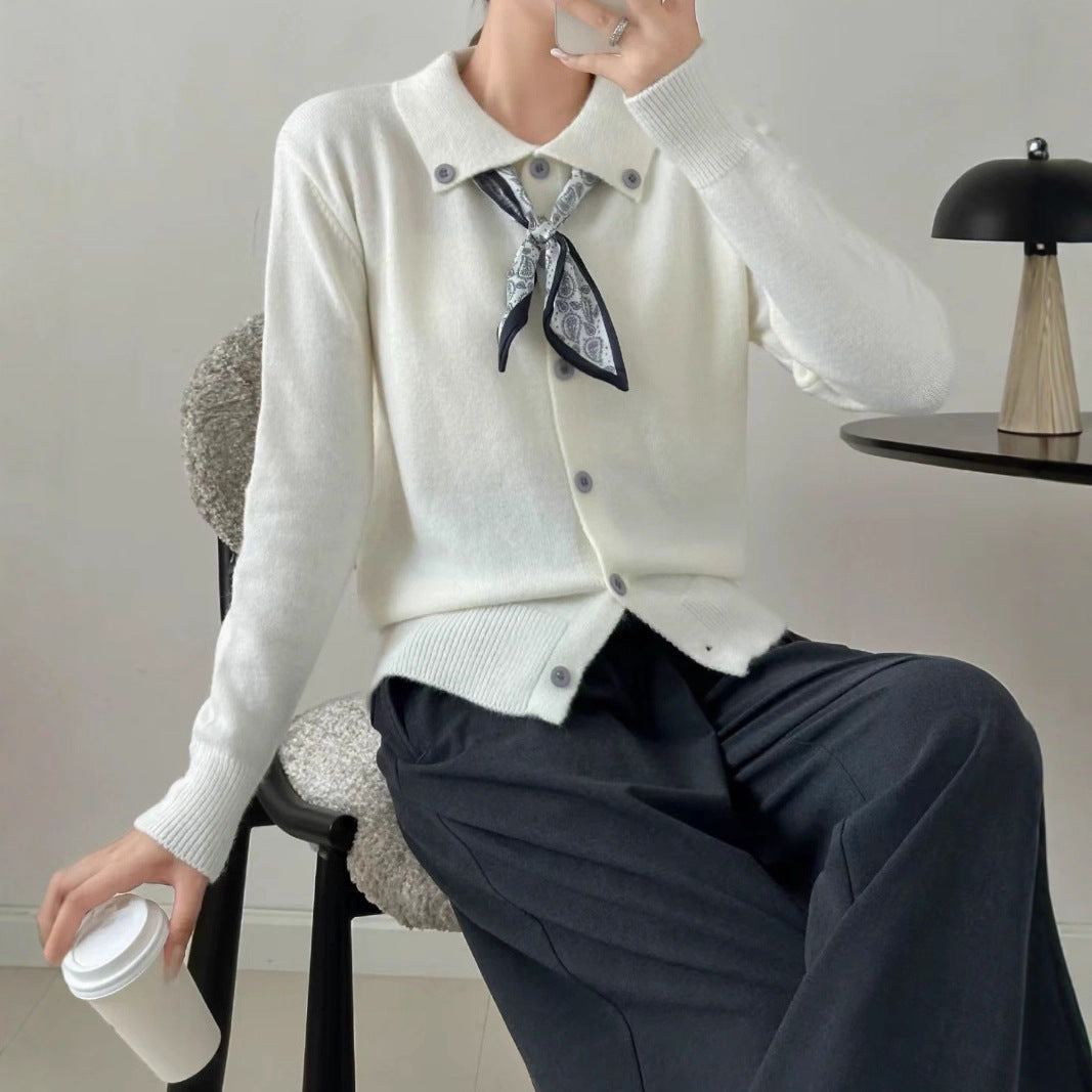 Dames gilet fin avec col classique et fermeture à boutons Chic und Stil