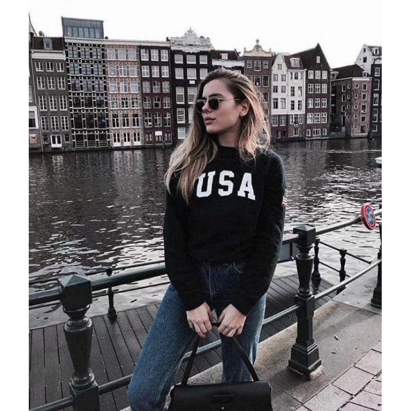 Oversized sweatshirt for women with creative print Chic and Style