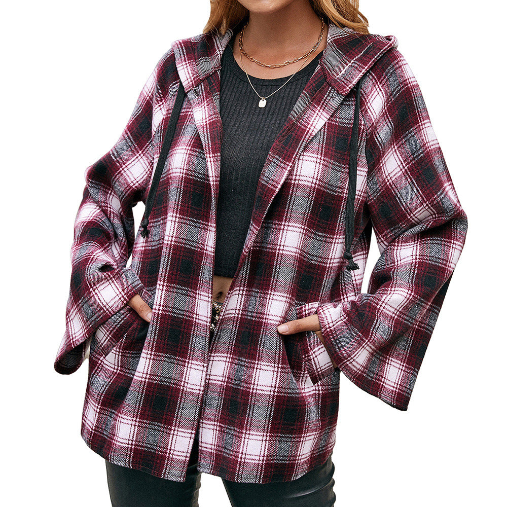 Dames Carre Overshirt veste au style décontracté avec capuche et manches larges Chic und Stil
