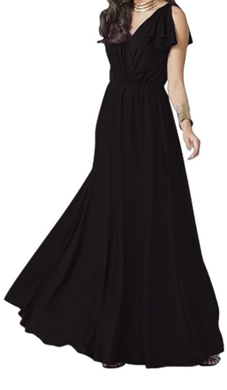 Robe maxi pour femmes avec de jolis volants et une taille élastique Chic und Stil