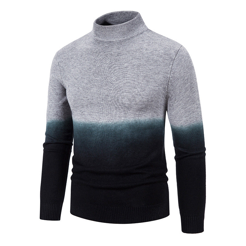 Pull à col roulé de haute qualité pour homme avec dégradé de couleurs à la mode Chic und Stil