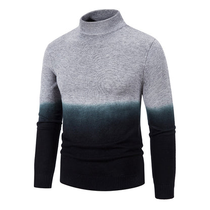 Pull à col roulé de haute qualité pour homme avec dégradé de couleurs à la mode Chic und Stil