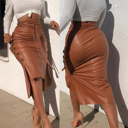 Dames Chic Jupe crayon fendue haute Chic und Stil