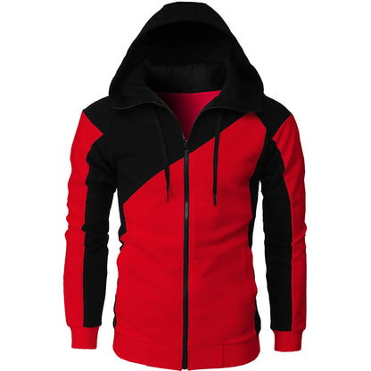 Veste à capuche sportive pour hommes avec des accents de couleur contrastants Chic und Stil