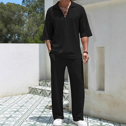 Hommes Ensemble de Lounge Détendu Texturé Chic und Stil