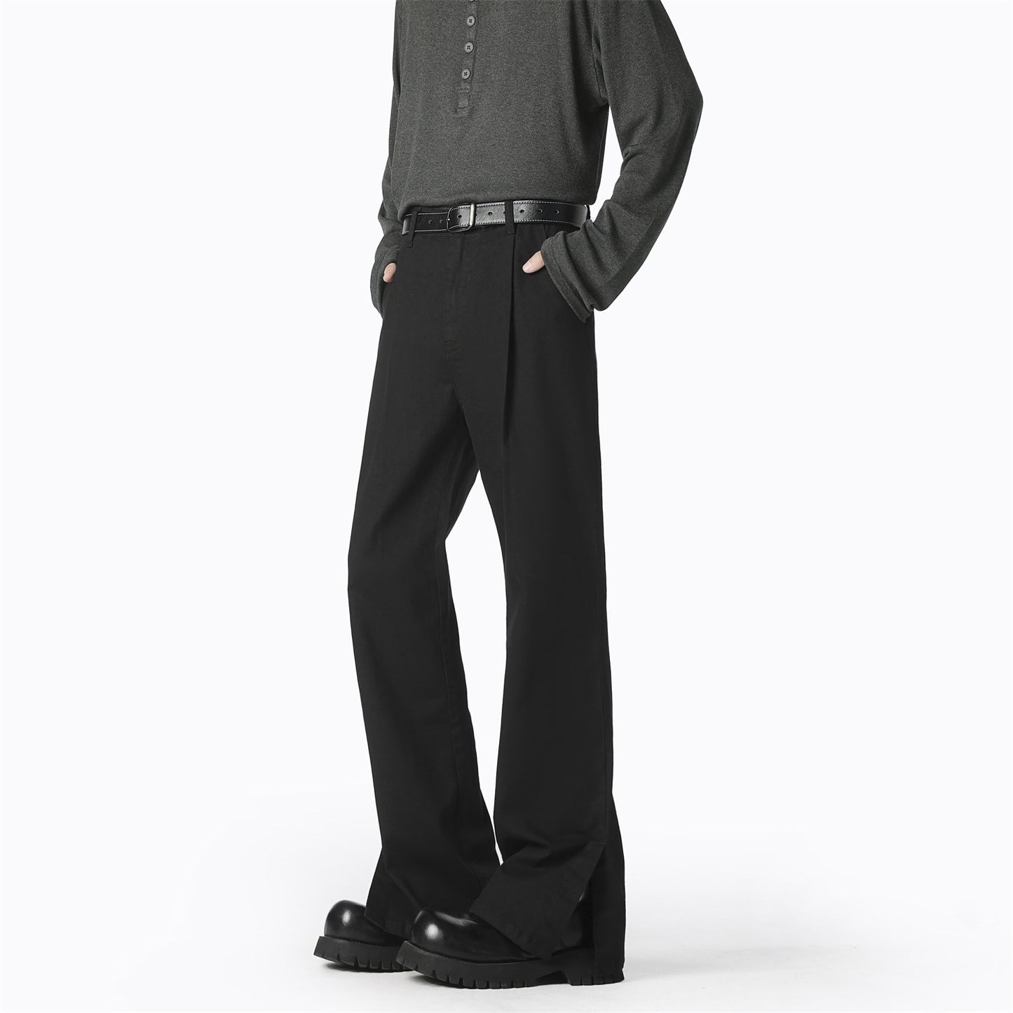 Elegant casual pants for women, wide, with fine pleats and high-quality materials Chic und Stil