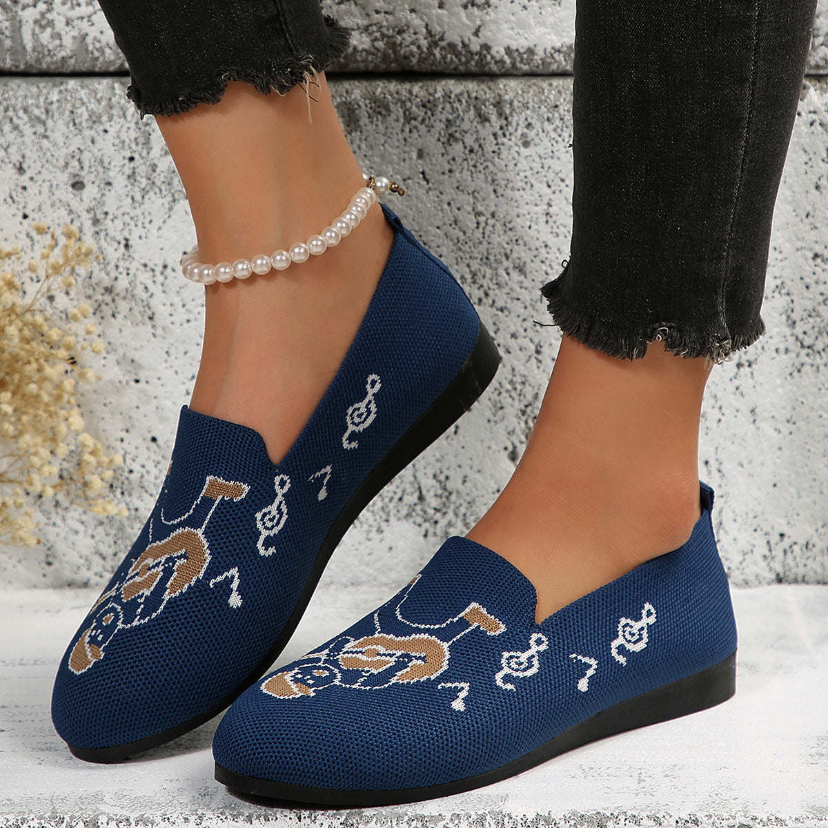 Baskets décontractées pour femmes avec motif créatif et semelle antidérapante Chic und Stil