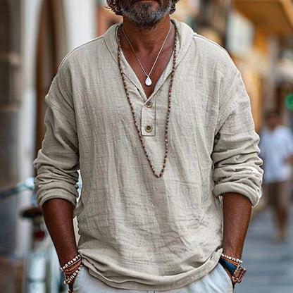 Chemise décontractée à manches longues pour hommes avec boutonnage et coupe moderne Chic und Stil