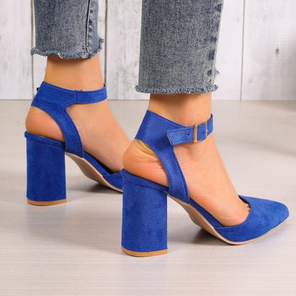 Dames élégantes escarpins Slingback à talon bloc avec sangle ajustable Chic und Stil