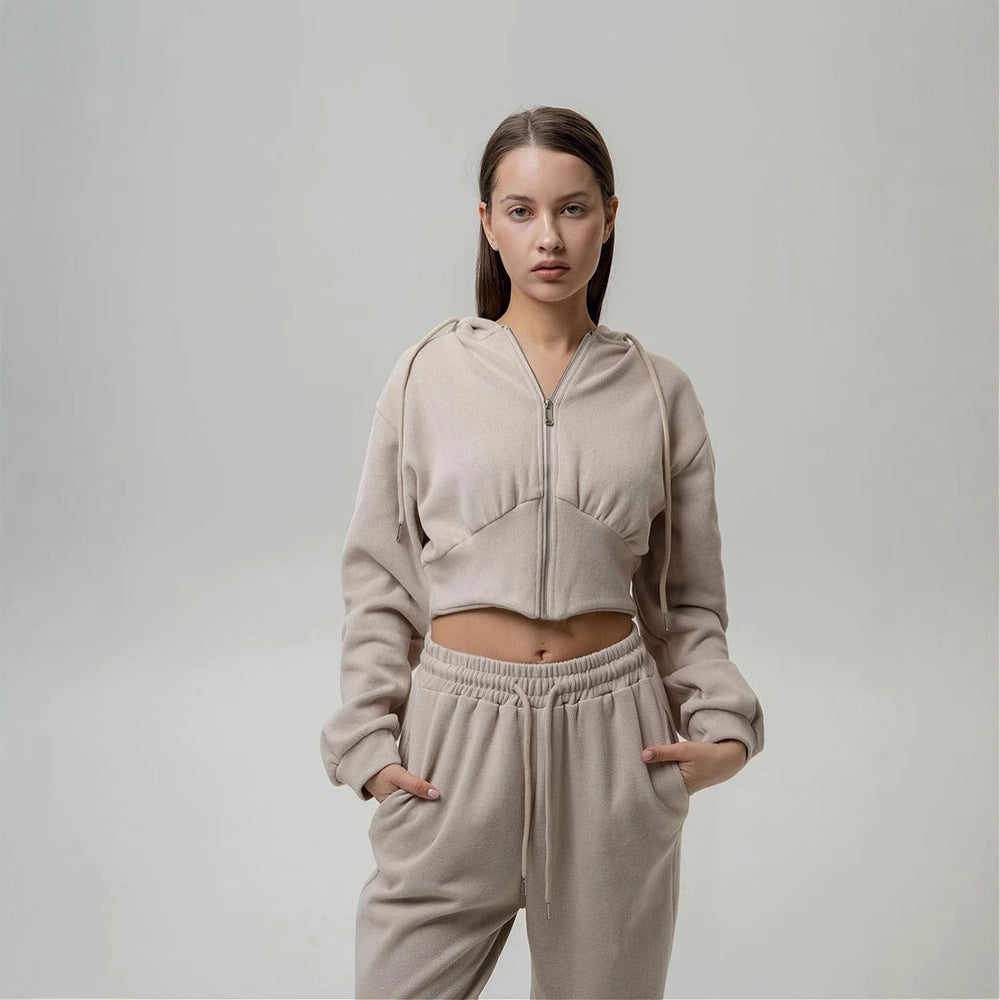 Chic Crop Top and Wide Lounge Pants Set for Women
