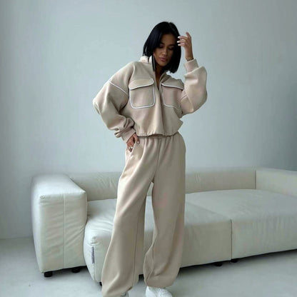 Dames combinaison de sport confortable avec poches modernes Chic und Stil