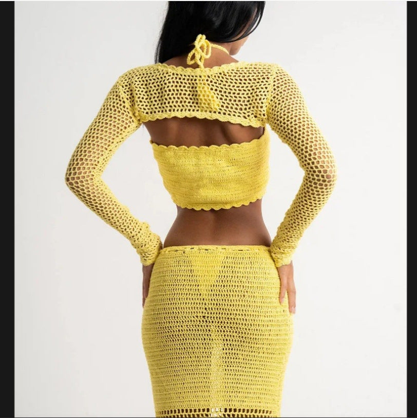 Robe au crochet pour femmes avec insert élastique et lacets détaillés Chic und Stil