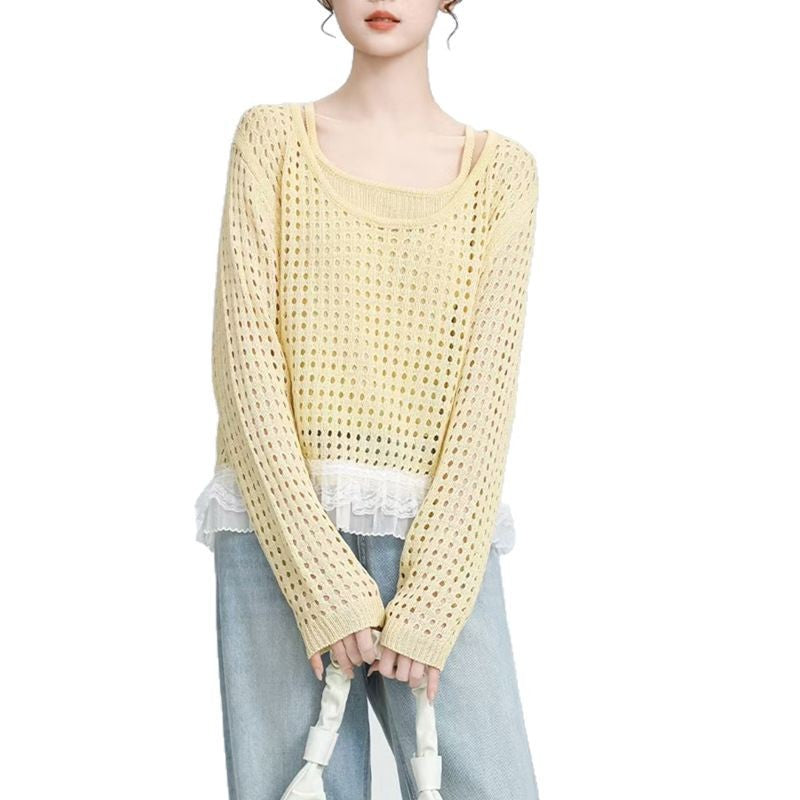 Femme pull léger avec détail volants Chic und Stil