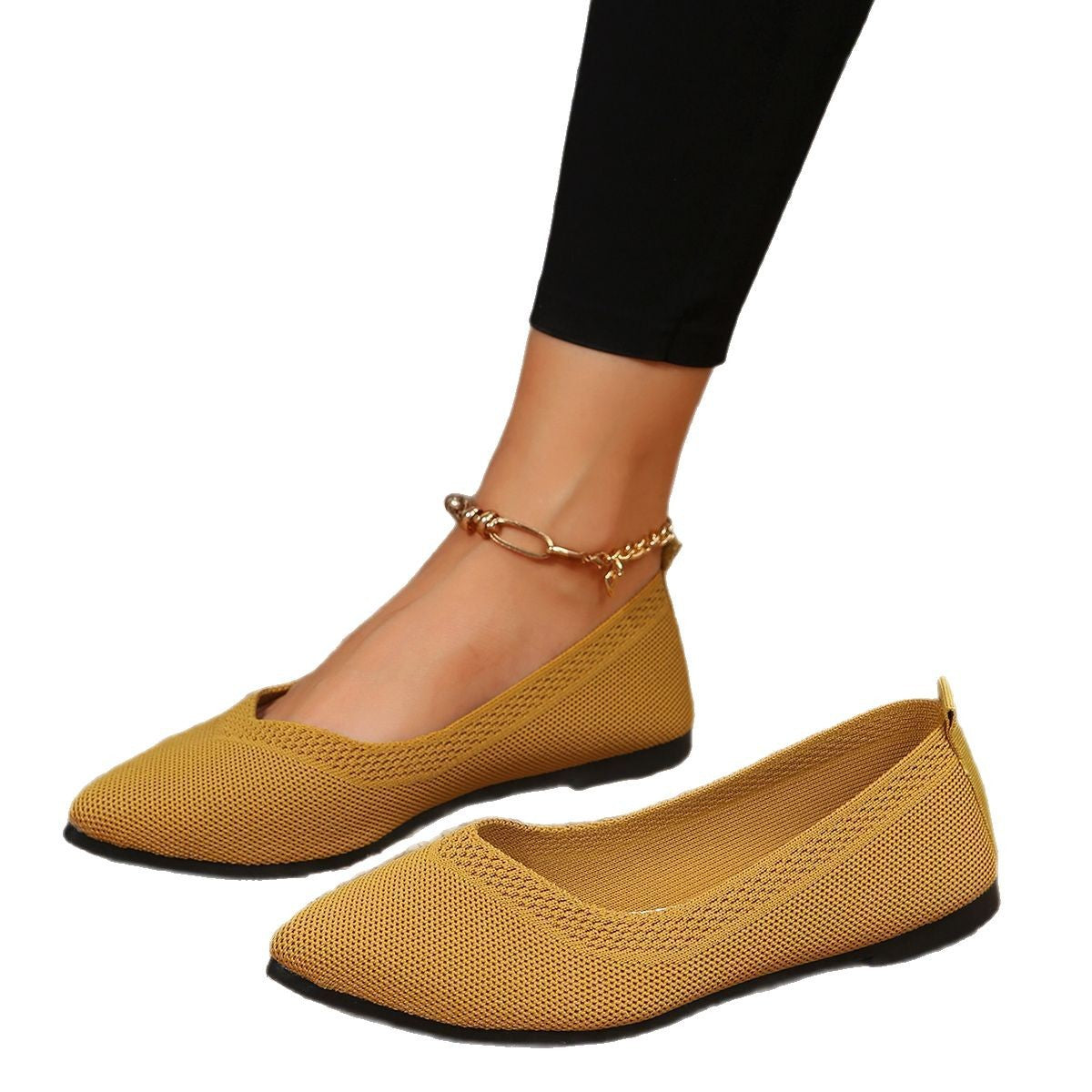 Dames Ballerines en maille respirantes Chic und Stil