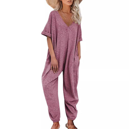 Combinaison oversize pour femmes avec décolleté en V profond et poches décontractées Chic und Stil