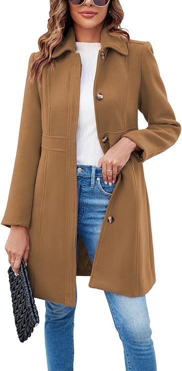 Classic wool coat for women with a trendy cut and functional details Chic and Style